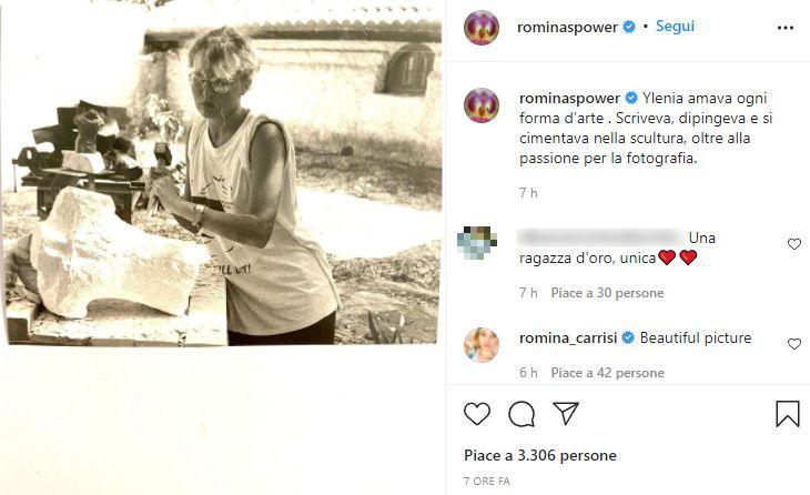 Il segreto di Y. Carrisi (Instagram @rominaspower)