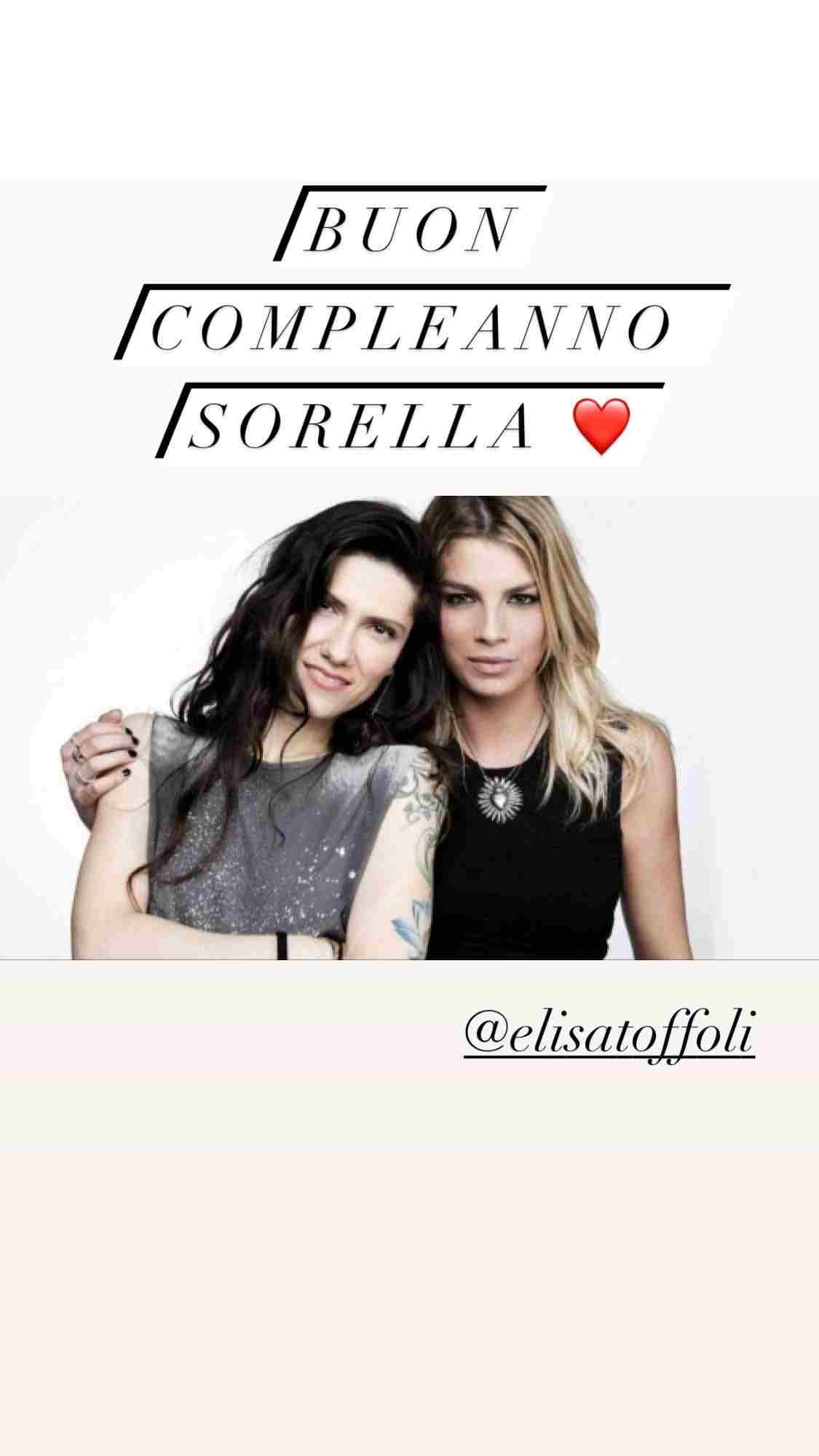 Storia Emma su Elisa (Instagram)
