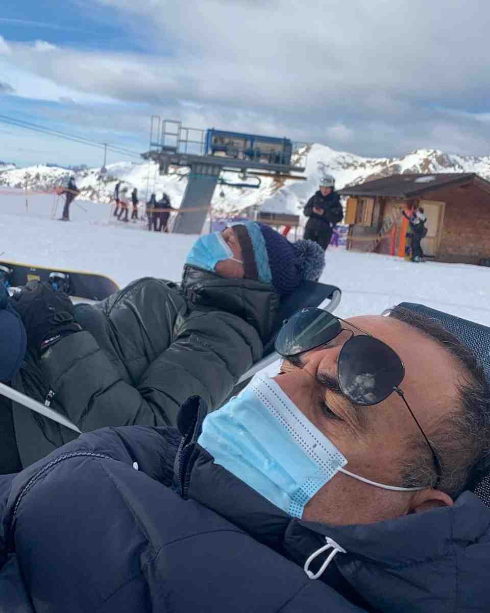 Carlo Conti e Leonardo Pieraccioni in montagna