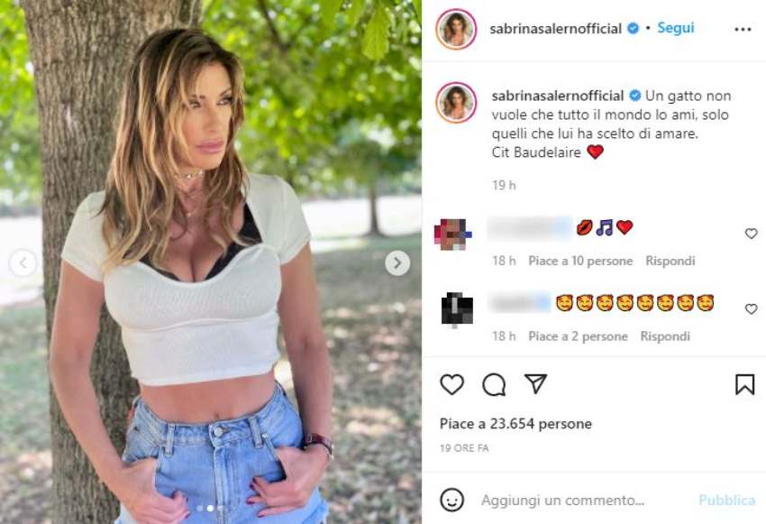 Sabrina Salerno, dettaglio