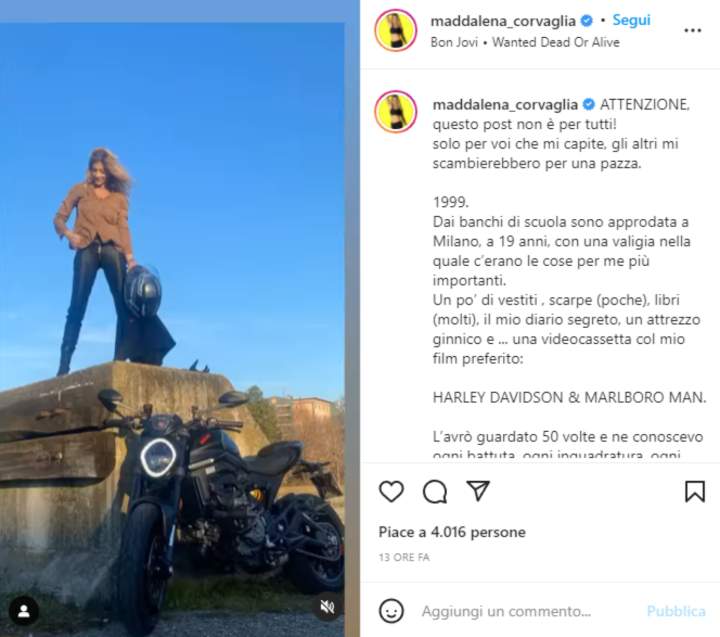 Maddalena Corvaglia, biker
