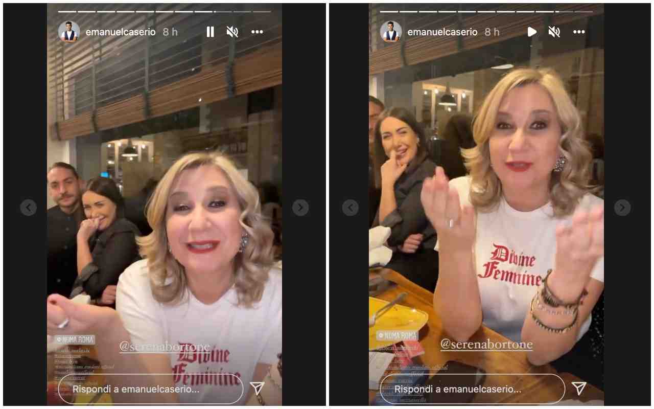 Serena Bortone cena affetti stabili