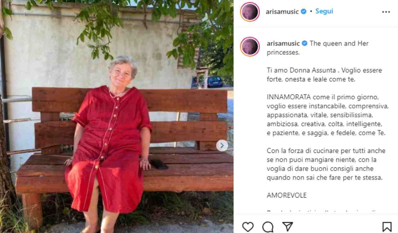 Donna Assunta, mamma di Arisa
