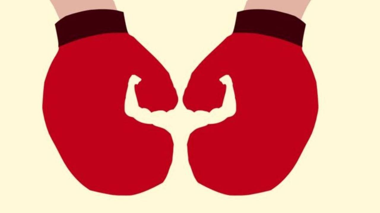 Illusione ottica, guantoni e muscoli