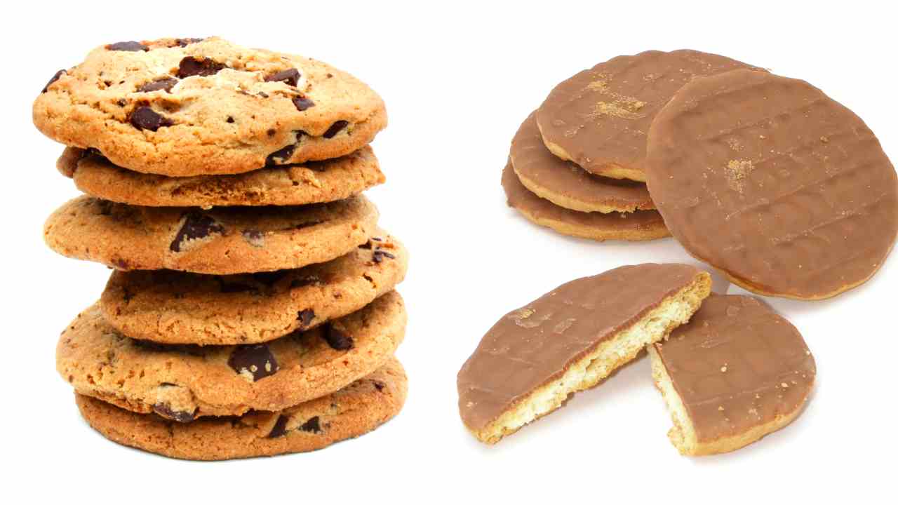 Biscotti e gallette con cioccolato
