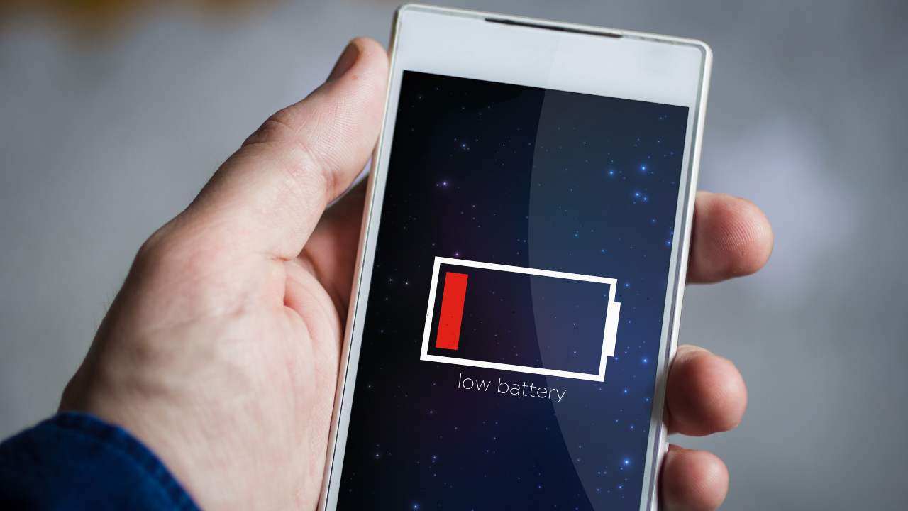 Smartphone, batteria scarica