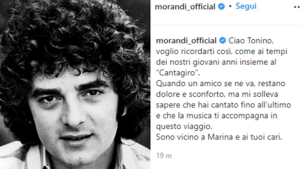 Messaggio Gianni Morandi a Tonino Cripezzi