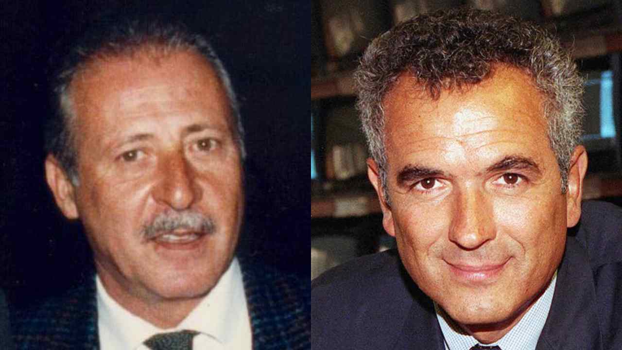 Paolo Borsellino e Lamberto Sposini