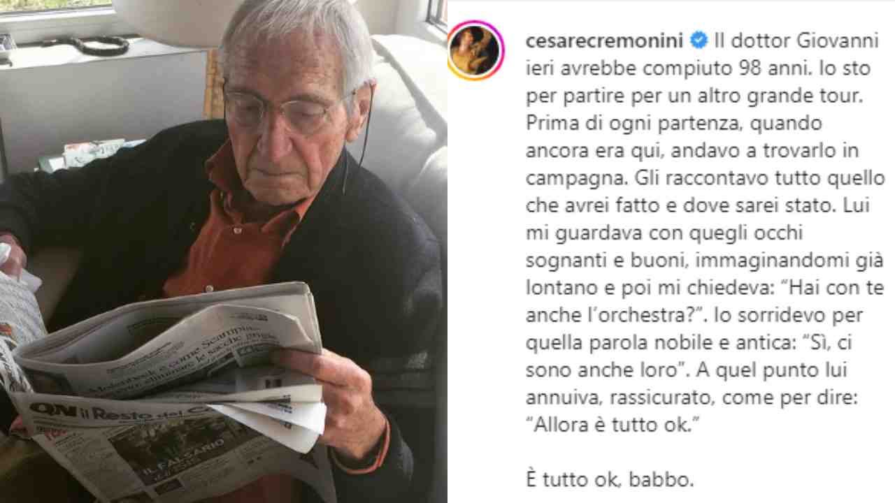 Cesare Cremonini ricordo padre