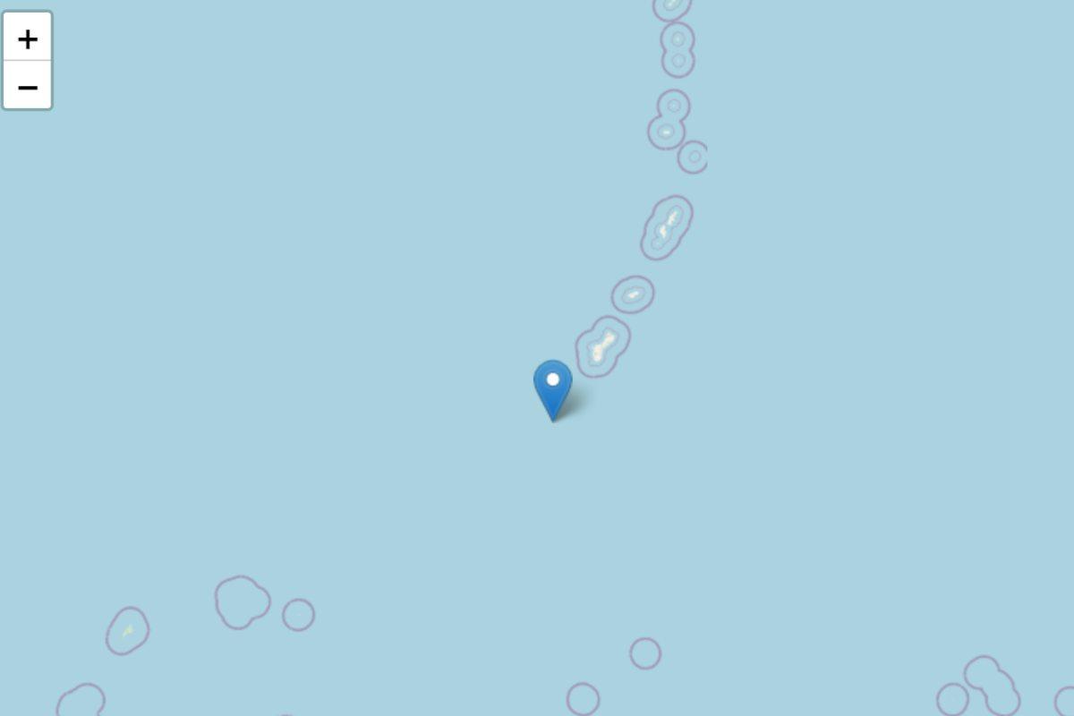 Cartina epicentro del terremoto nelle Isole Mariane