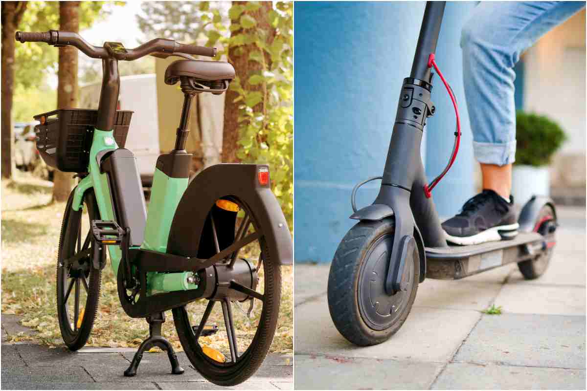 E-bike e monopattino elettrico differenze