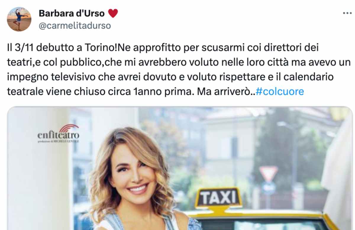 Barbara D'Urso: frecciatina Mediaset